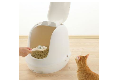 Richell Туалет для кошек Lapre Cat закрытый 37,5 × 48 × 40H (см) белый — изображение 5