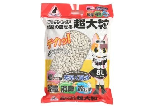 Наполнитель для кошачьего туалета Catseido бумажный комкующийся (крупные гранулы), 8 л
