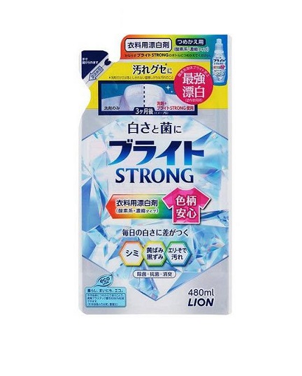 Дезинфицирующий жидкий отбеливатель для цветного белья Bright Strong, Lion, запасной блок