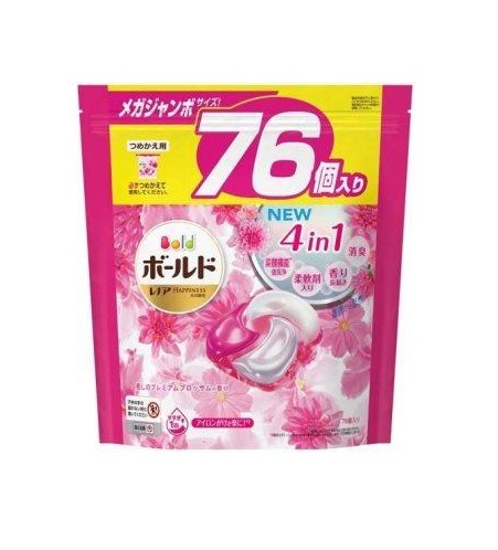 Bold Капсулы для стирки белья 4 в 1 с кондиционером аромат Premium Blossom запаска 76шт