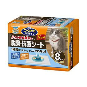 Kao Cat антибактериальная салфетка для кошечьего биотуалета, 8 шт